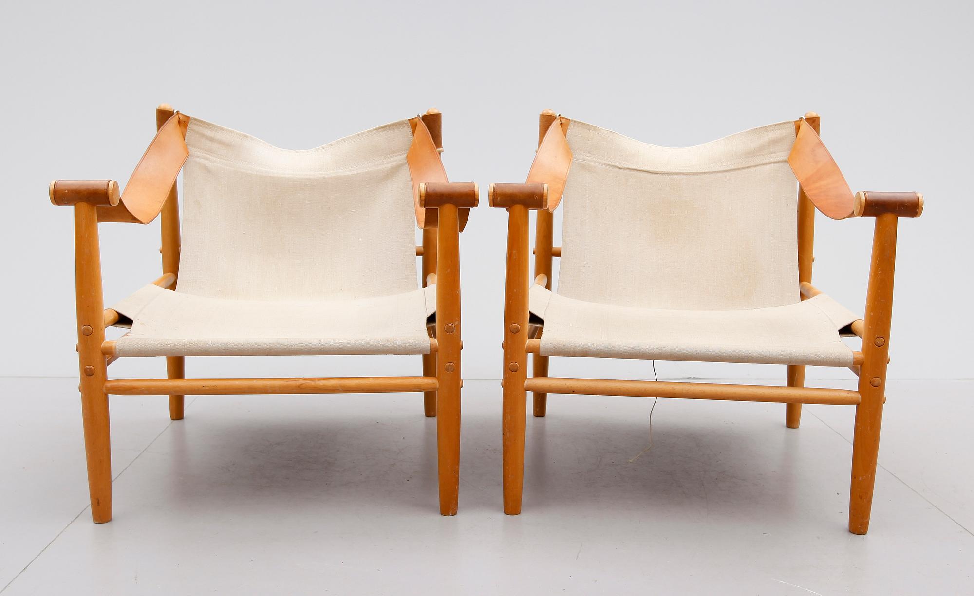 FÅTÖLJER, 1 par, 1900-talets andra hälft.