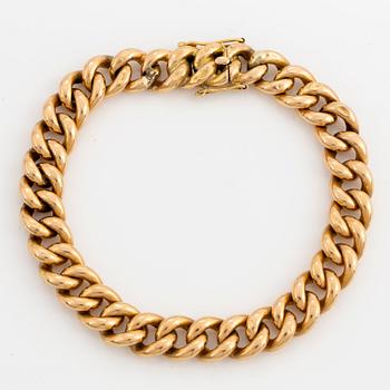 ARMBAND, 18K guld, pansarlänk, Carlman.