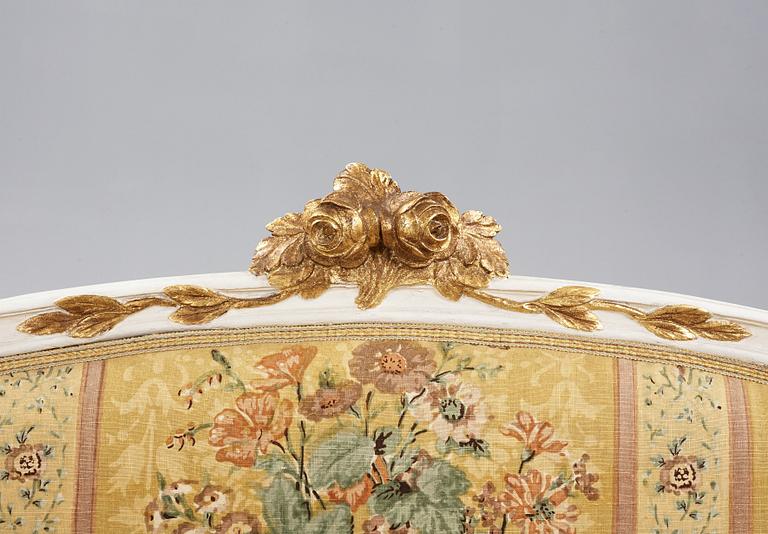 Soffa, gustavianskt stockholmsarbete, 1700-talets slut.