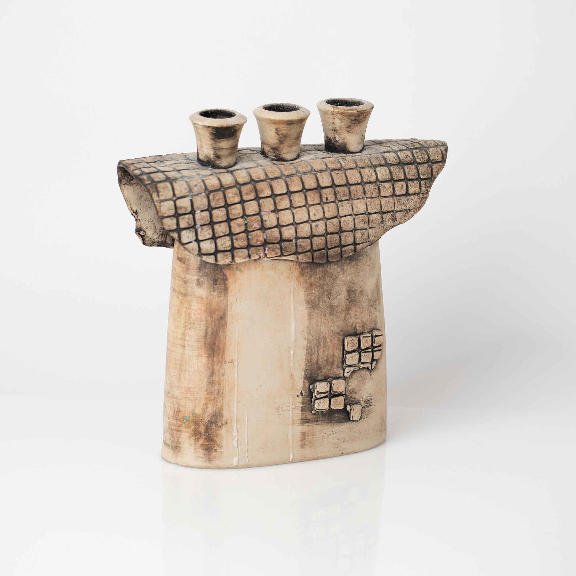Börje Berglund, candelabrum, ceramic.