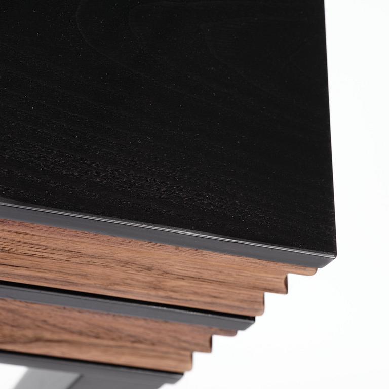 Attila Suta, a pair of bedside tables, executed in his own studio, Stockholm, 2025.