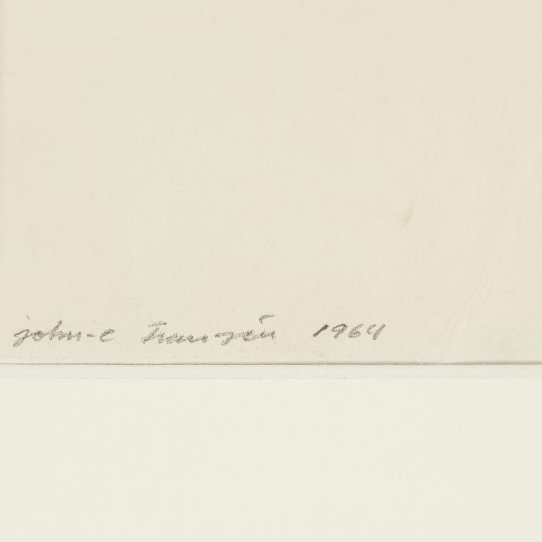 JOHN-E FRANZÉN, pencil drawing, signed and dated 1969.