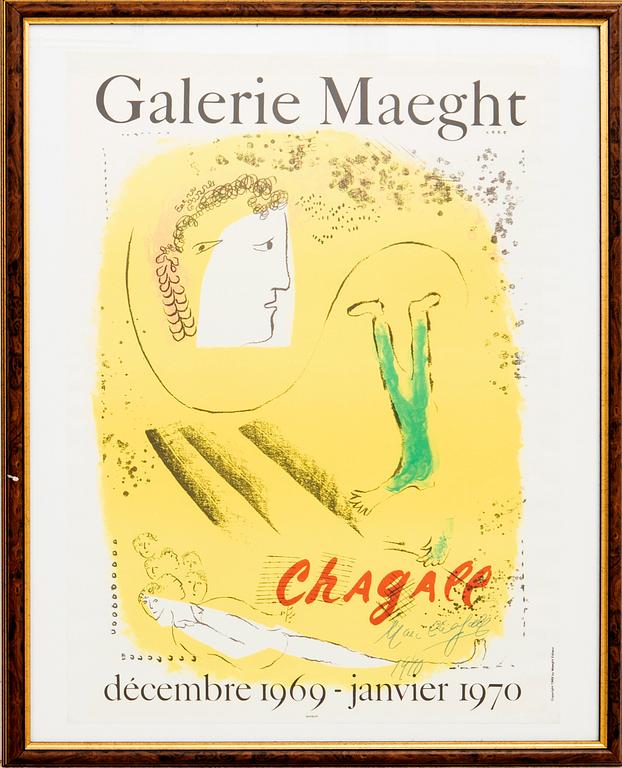 Marc Chagall, "Le fond jaune - Galerie Mageht décembre 1969 - janvier 1970".