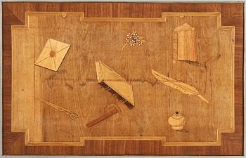 DAMARBETSBORD, av Anders Lundelius (mästare i Stockholm 1778-1823), ej signerat, gustavianskt.
