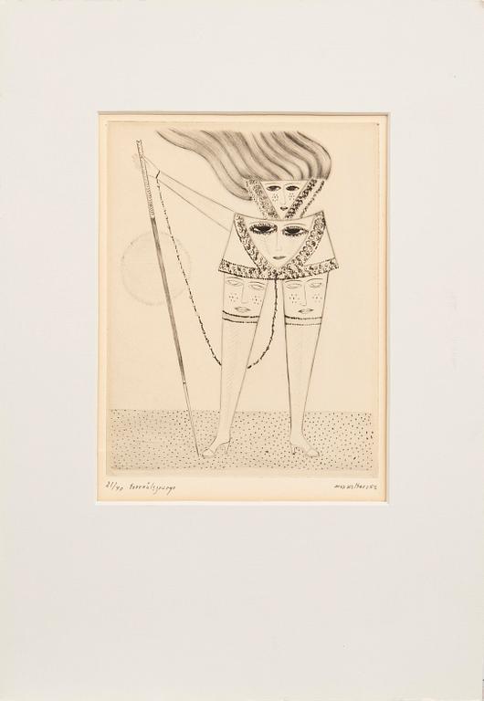 Max Walter Svanberg,  drypoint signed dated and numbered 56 21/40.