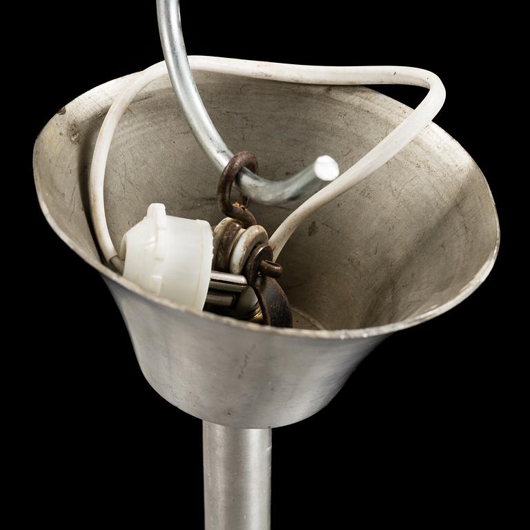 A 1920s / 1930s Art Deco pewter ceiling light. Height ca 90 cm.