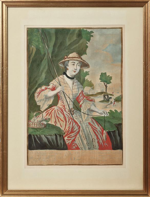 ETSNINGAR, 4 st, handkolorerade, 1800-tal.