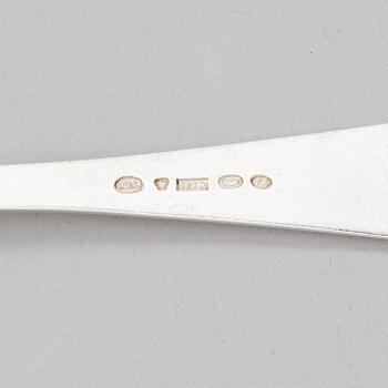 A 31-piece set of 'Suomi' silver cutlery, 12 with a special mark, and five similar dinner spoons, Finland 1912-91.