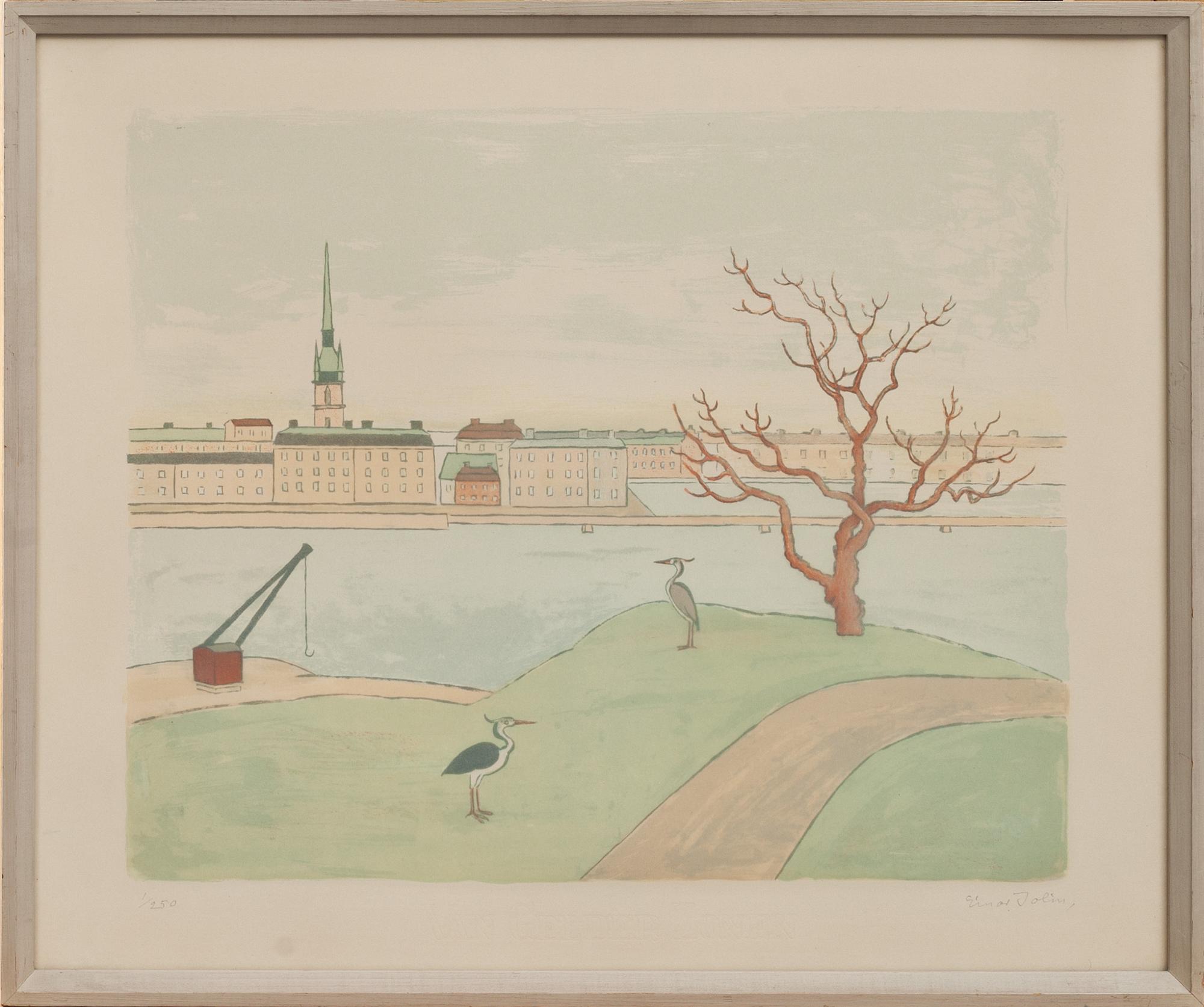 EINAR JOLIN, färglitografi, signerad och numrerad 1//250.