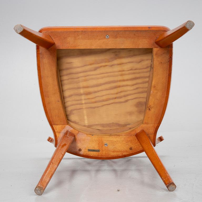 Carl Malmsten, stolar, 4 st, "Pyramid", Åfors Möbelfabrik, 1900-talets mitt.