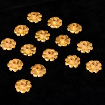 A set of 15 gold hair ornaments, Song dynasty (960-1279).