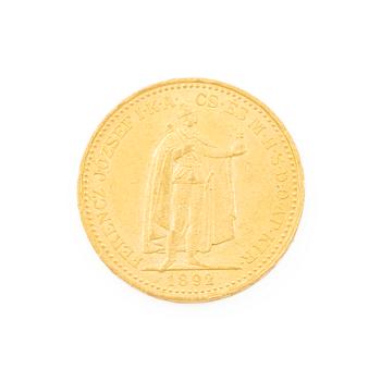 Gold coin, Hungary, 20 Korona, 1892.