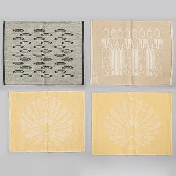 Dora Jung, Three 1960-1970's century place mats and cloth for Tampella Finland.