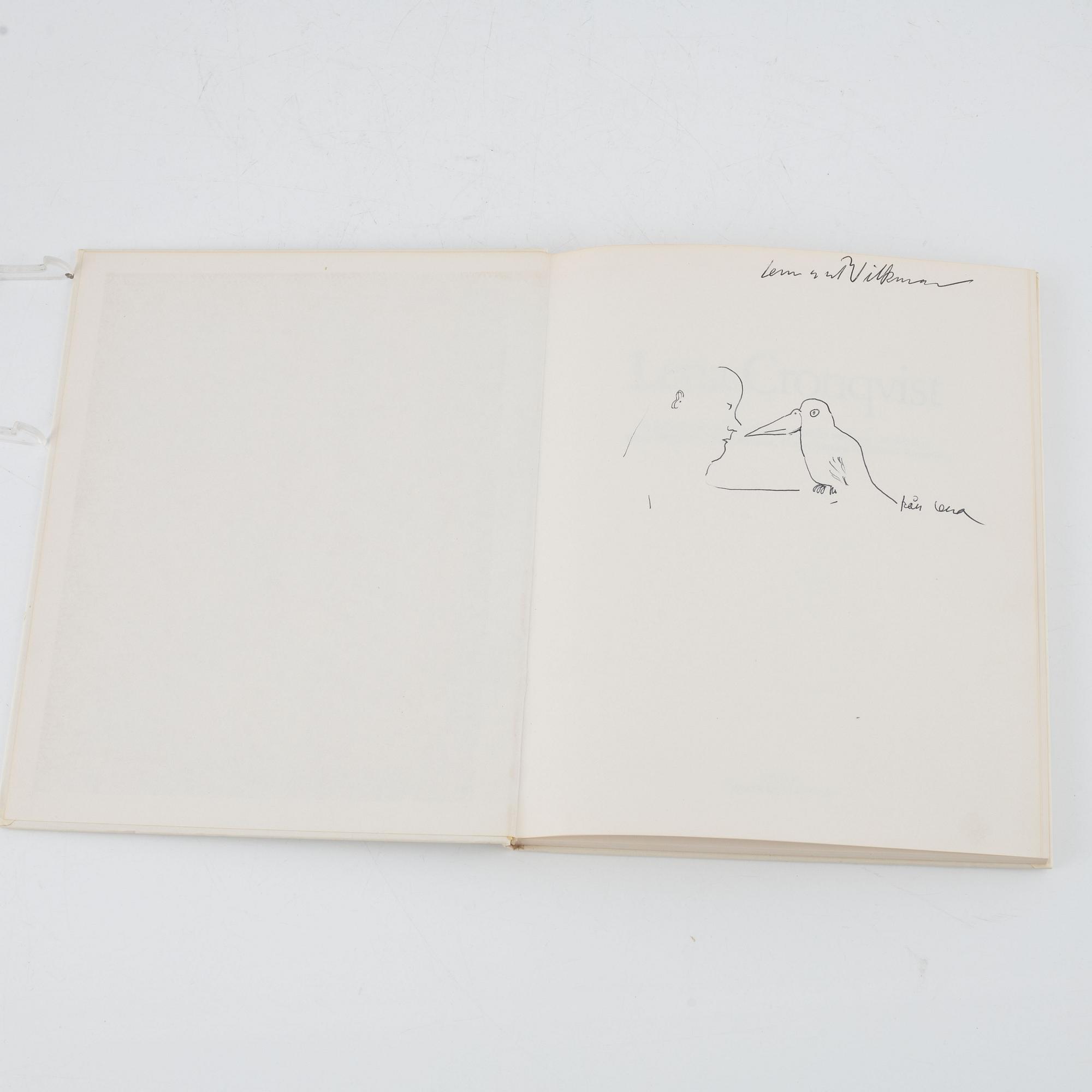 Book "Lena Cronqvist", with original drawing and dedikation from the artist.