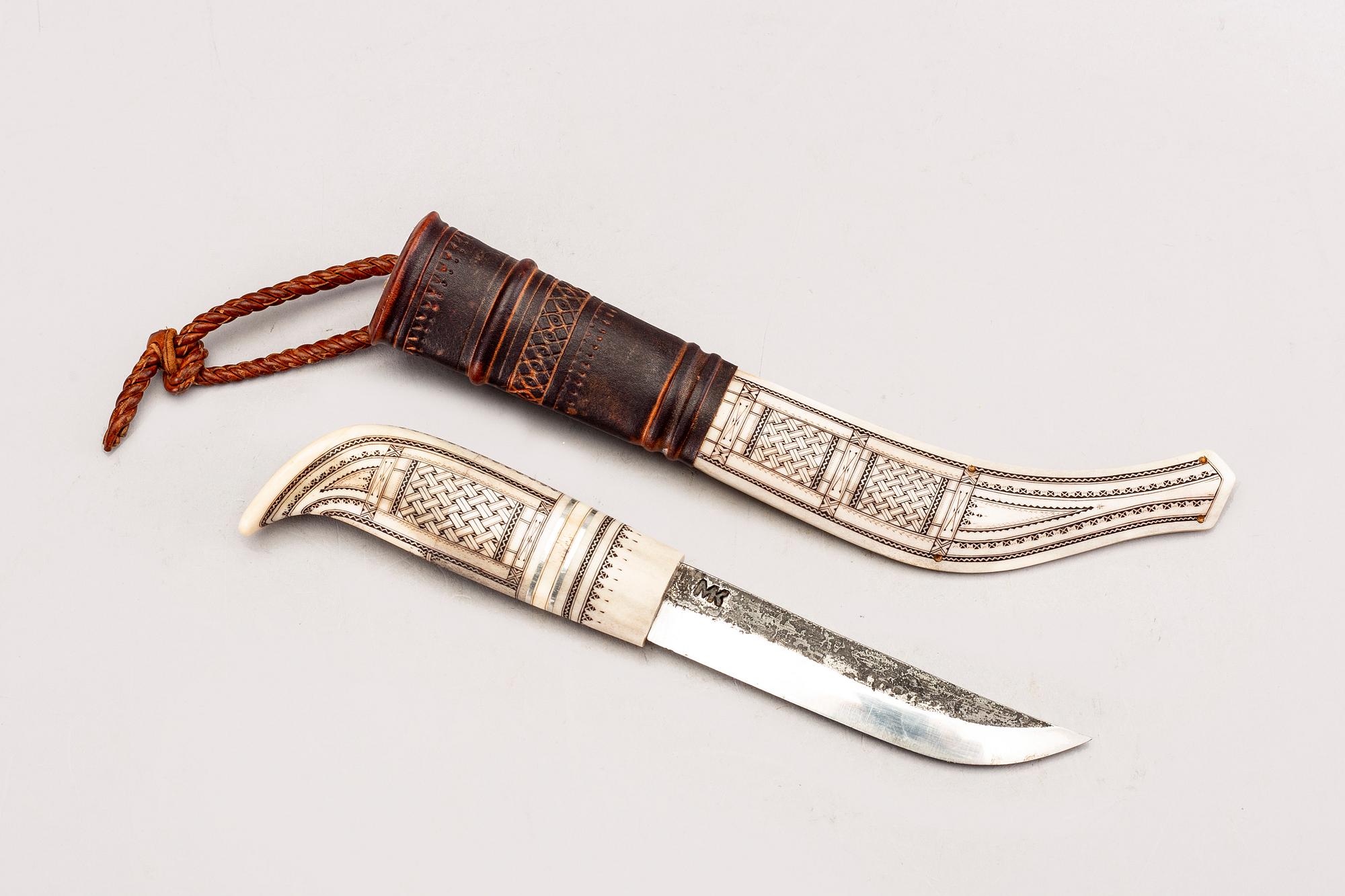 Sten-Åke Forsberg, samekniv, monogramsignerad, Kalix 1993.
