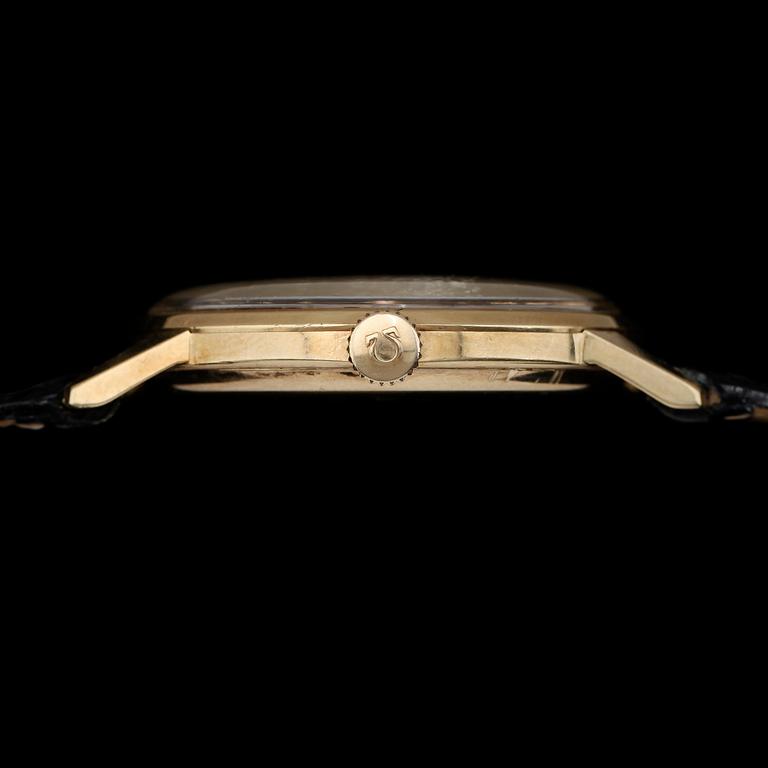 ARMBANDSUR, 14K guld, Omega, 1900-talets mitt. Total vikt ca 36 g.
