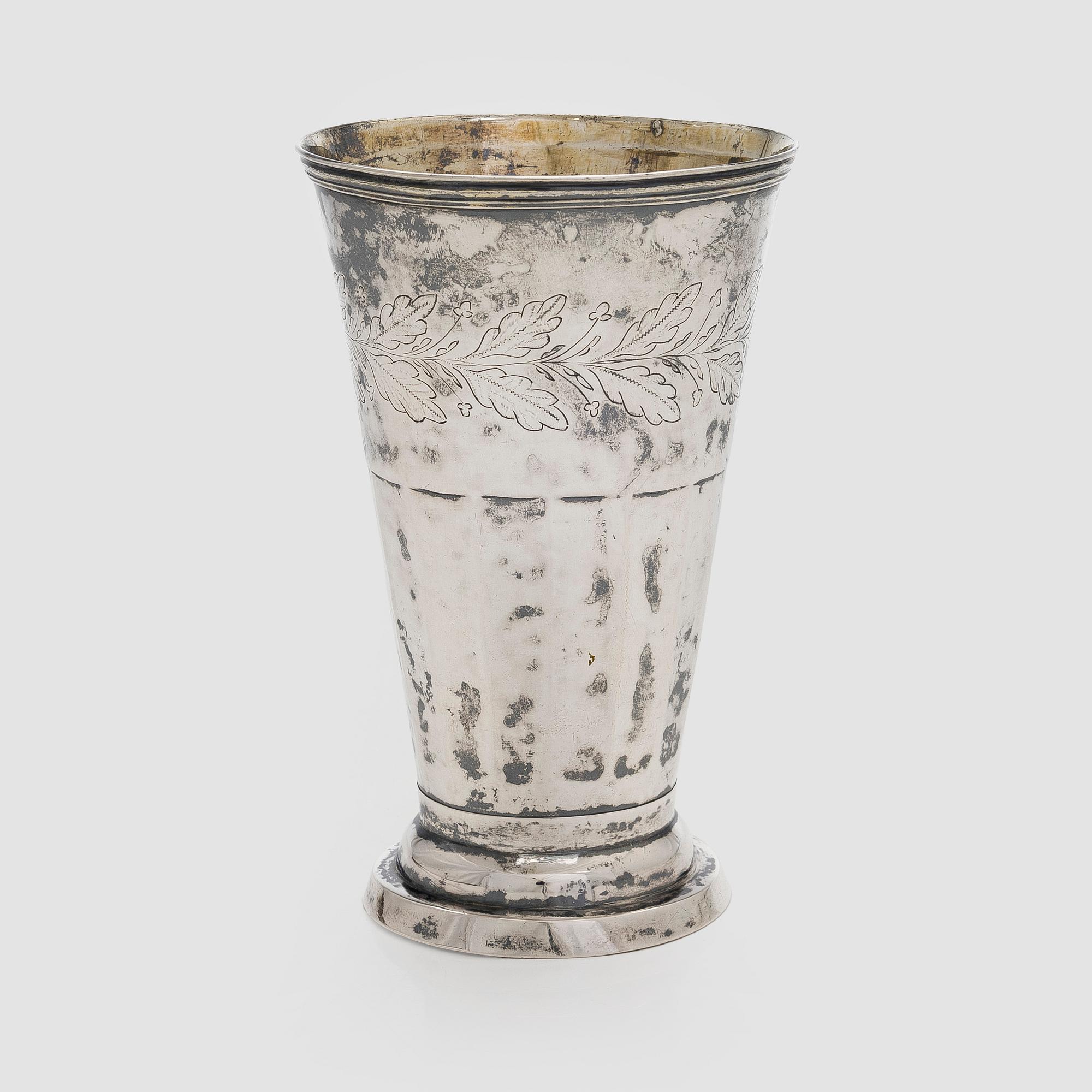 Fromholt Strandberg, bägare/ vas, silver, Uleåborg 1853.