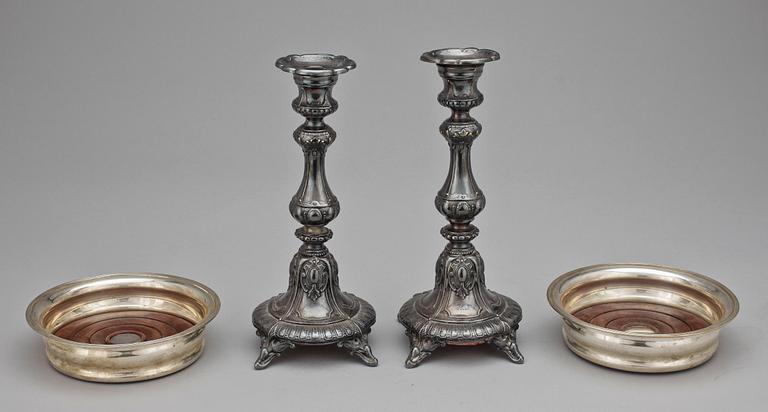 PARTI NYSILVER, 4 delar, bla A.E & Co, 1900-tal.