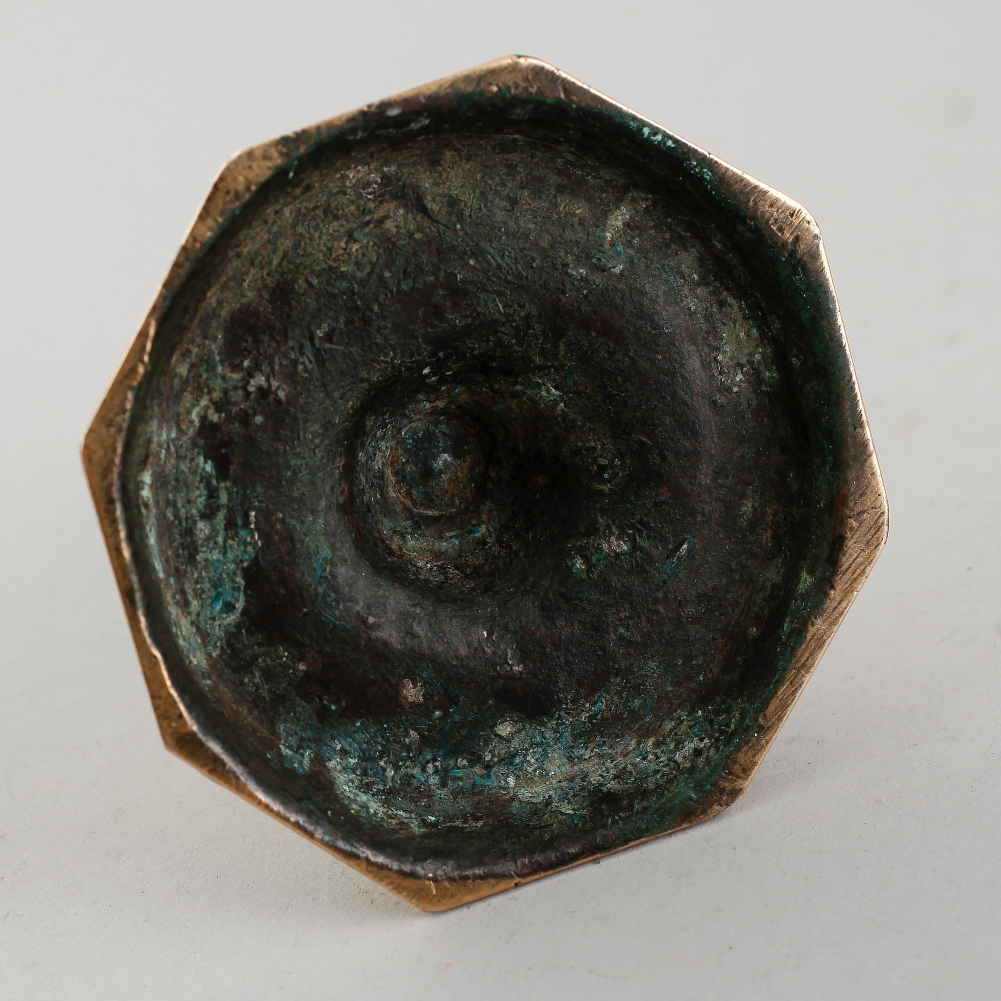 LJUSSTAKE, mässing, 1700-tal.