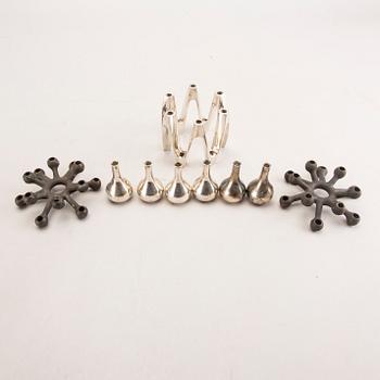 Jens Quistgaard, candle holder, 9 pcs, second half of the 20th century.