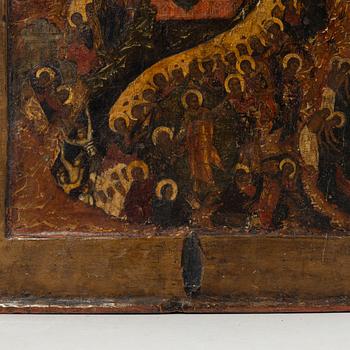Icon, Russia, 19th century. The Resurrection of Christ.
