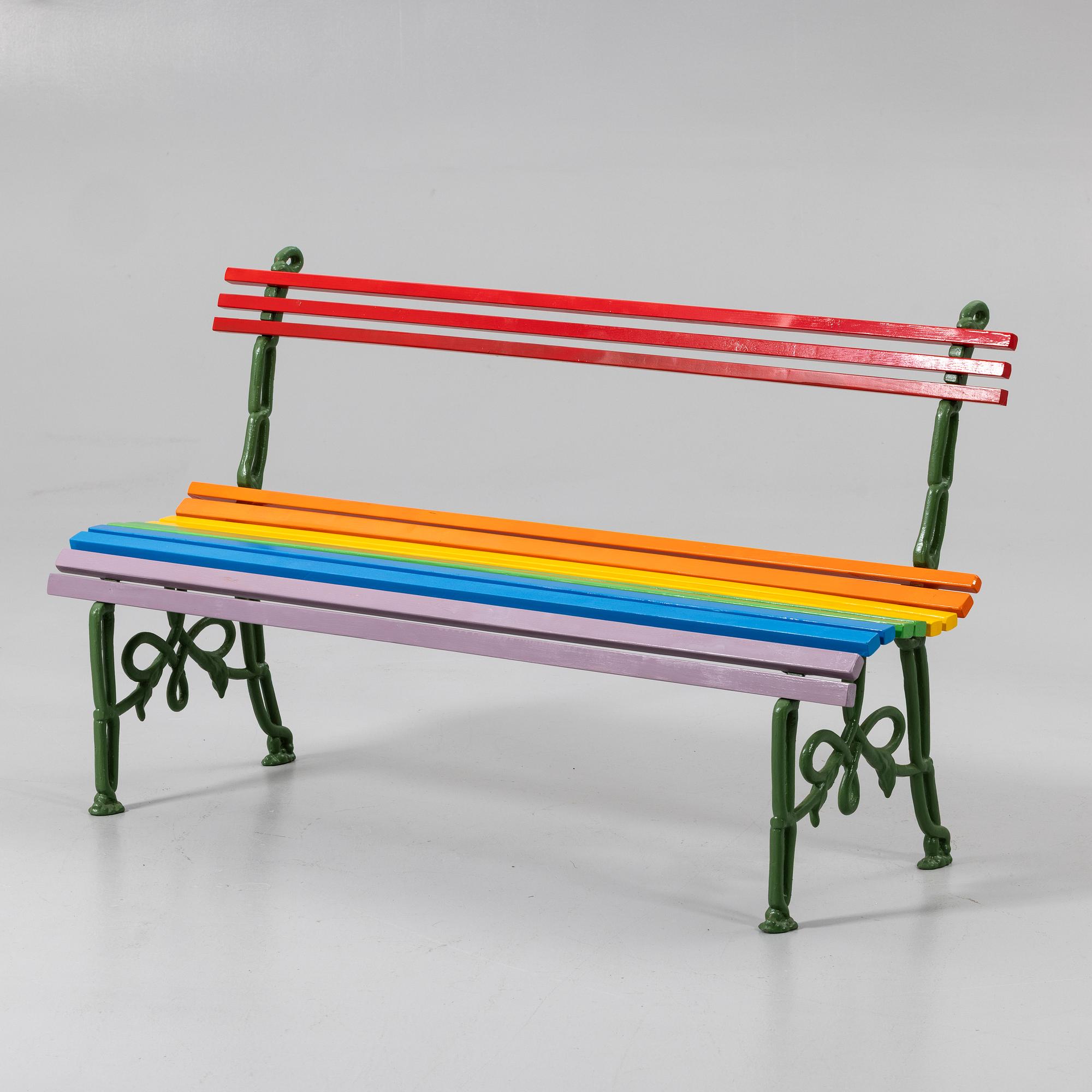 Garden bench, mid-20th century.