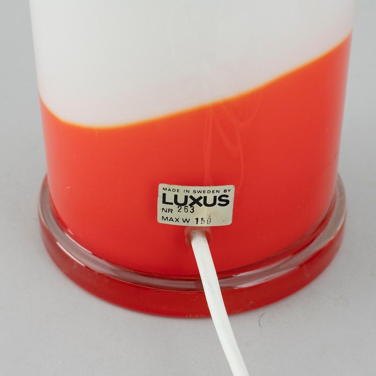 UNO & ÖSTEN KRISTIANSSON, two glass table lamps, Luxus.