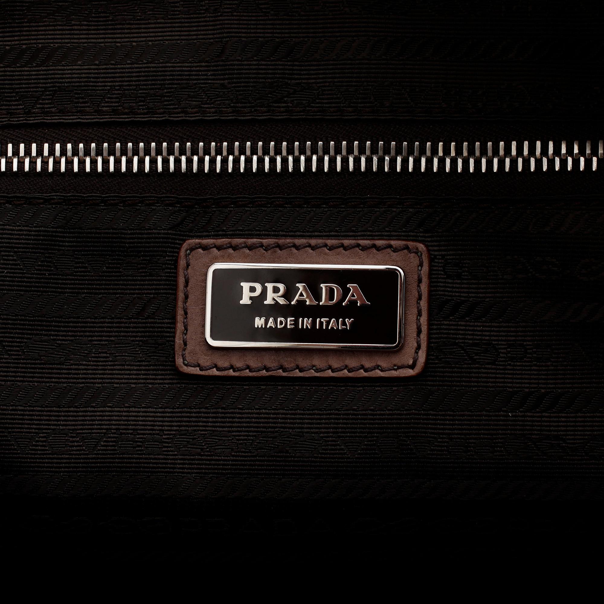 PRADA, a brown leather ombre top handle bag, "Prada Glace Zippers Bowler", limited edition likely s/s 2007.