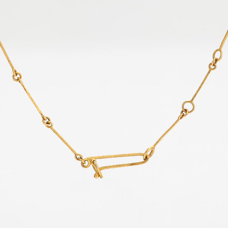 Björn Weckström, halsband/medaljong, "Semes", 14K guld, Lapponia 1976.
