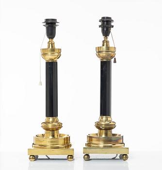A pair of table lamps, a pair, first half of the 20th Century.