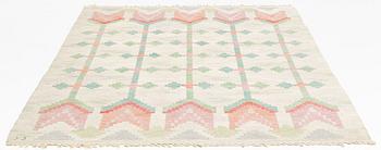 Judith Johansson, matta, "Tulpaner" rölakan, ca 265 x 200 cm, signerad JJ,