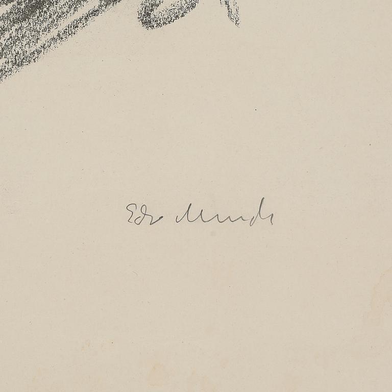 EDVARD MUNCH, litografi, signerad.