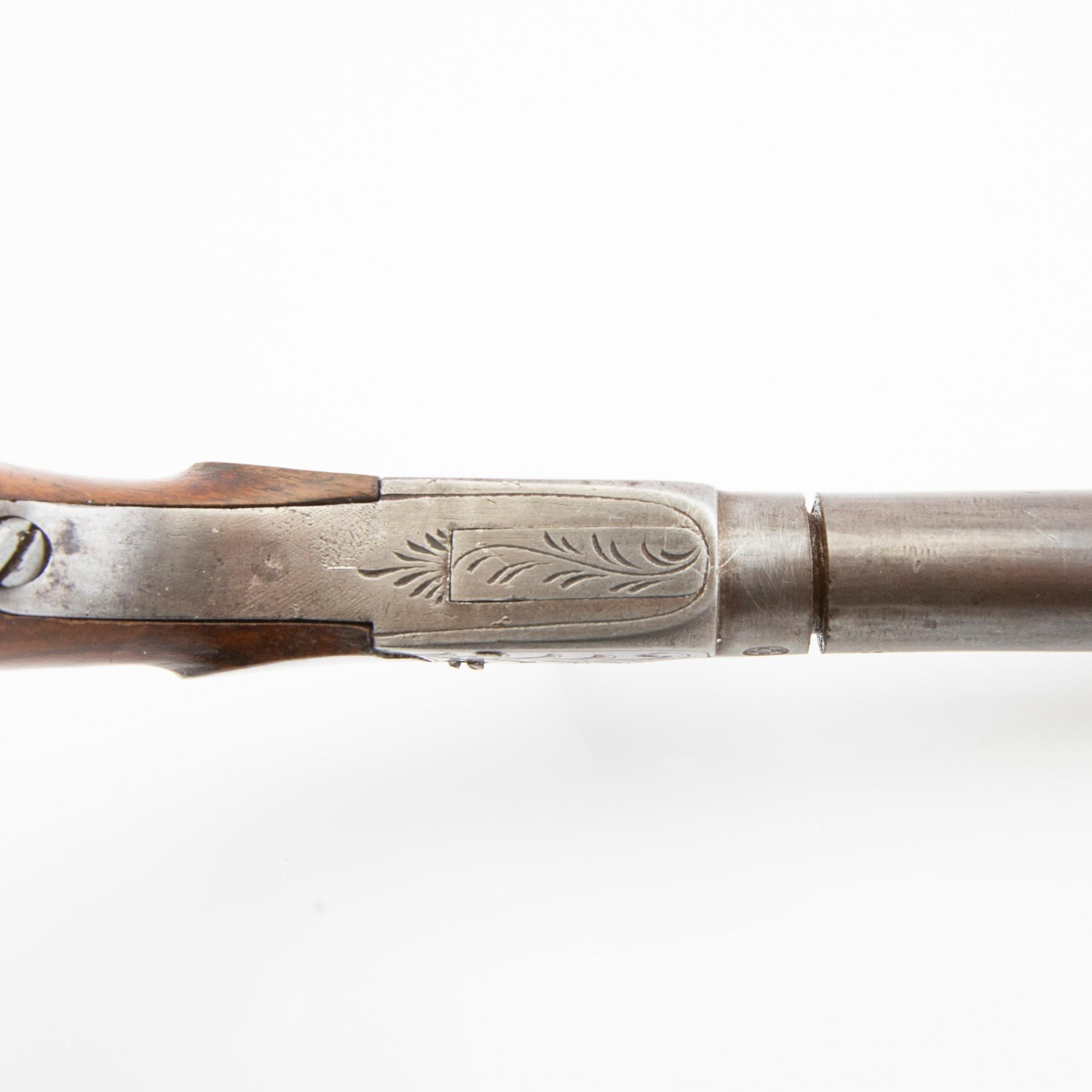 Pocket pistols two pieces, percussion lock, first half / mid 19th century.