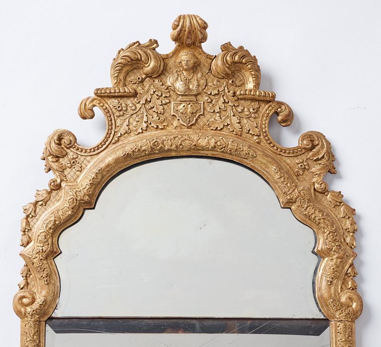 A presumaly German late Baroque mirror, first part of the 18th century.