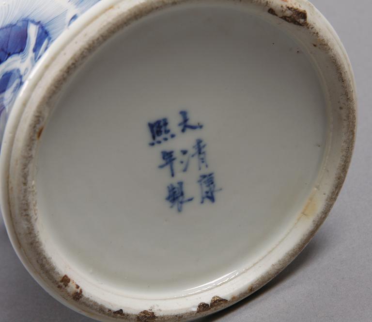 VAS, porslin, Kangxi-stil, Kina, sen Qing.