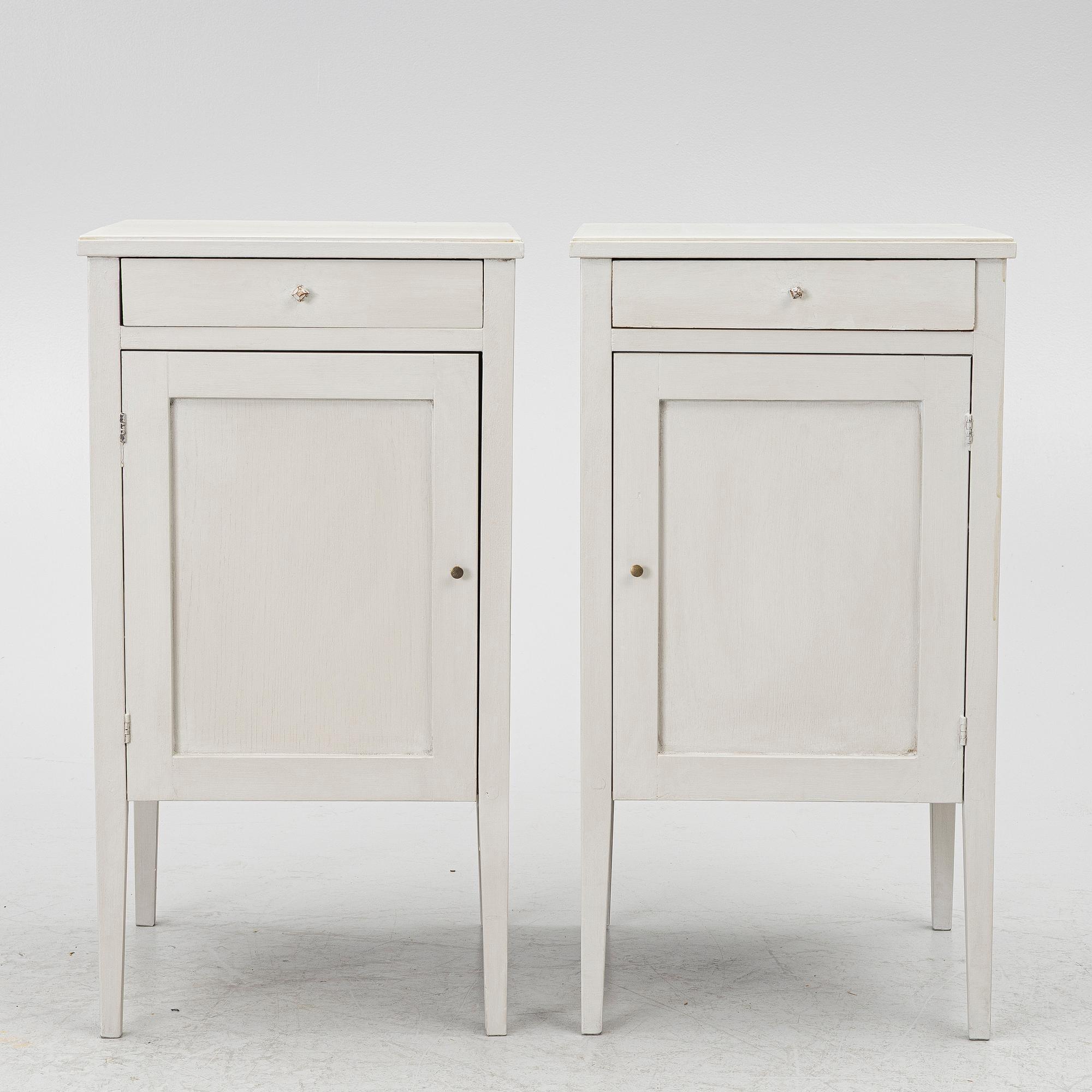 Nightstands, a pair, 20th century.