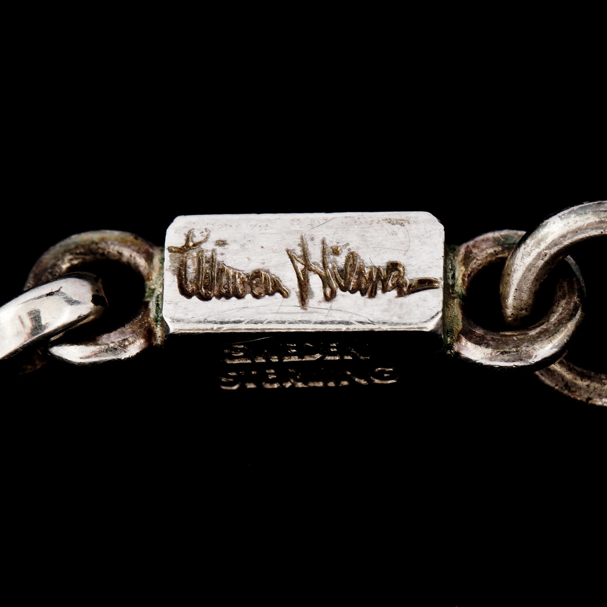 ARMLÄNK, sterlingsilver, Wiwen Nilsson, Lund, 1961. Vikt 19,1 g.