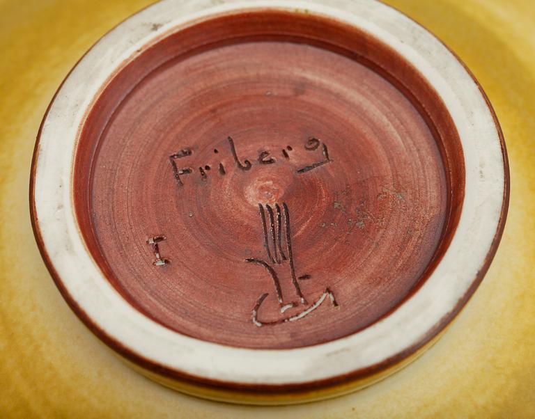 VAS, stengods, Berndt Friberg, Gustavsbergs studio, sign.