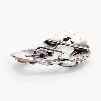 Georg Jensen, an early 20th-century silver buckle, Copenhagen Denmark 1904-1908.