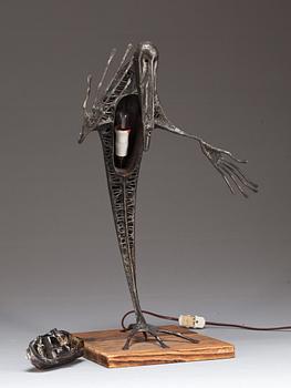 JEAN-CLAUDE CHIABERGE, skulptur/bordslampa, signerad.