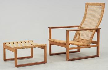 FÅTÖLJ samt FOTPALL, "2254", Børge Mogensen för Fredericia Møbelfabrik.