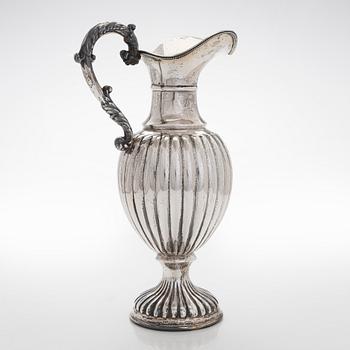 A Spanish silver ewer, 20th century.