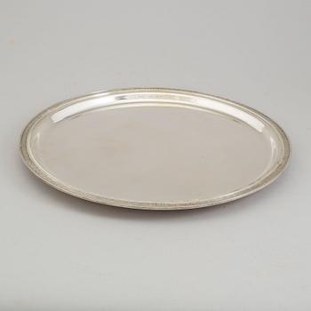 ATELIER BORGILA, a sterling silver tray from Stockholm, 1946.
