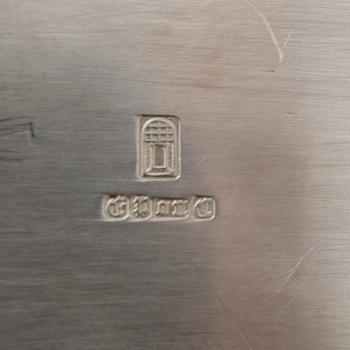 Tray in Rococo style, silver-plated, mid-20th century.