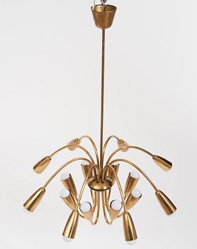 Harald Notini, eller Uno Westerberg, taklampor, ett par, modell "12105", Arvid Böhlmarks Lampfabrik, Stockholm 1950-tal.