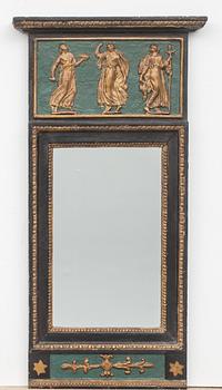 SPEGEL, sengustaviansk, märkt "J.F.S", 1800-talets början.