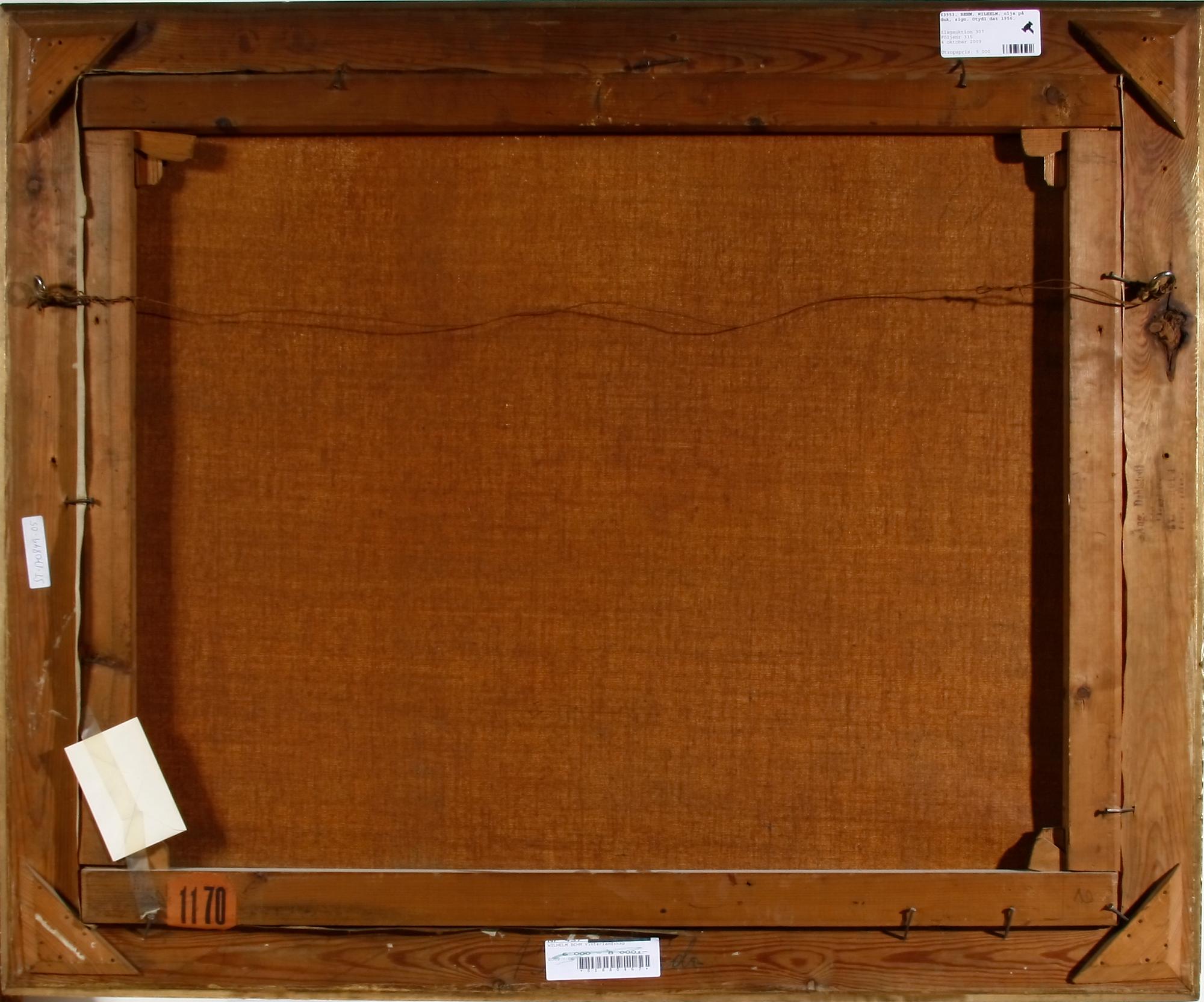 BEHM, WILHELM, olja på duk, sign. Otydl dat.