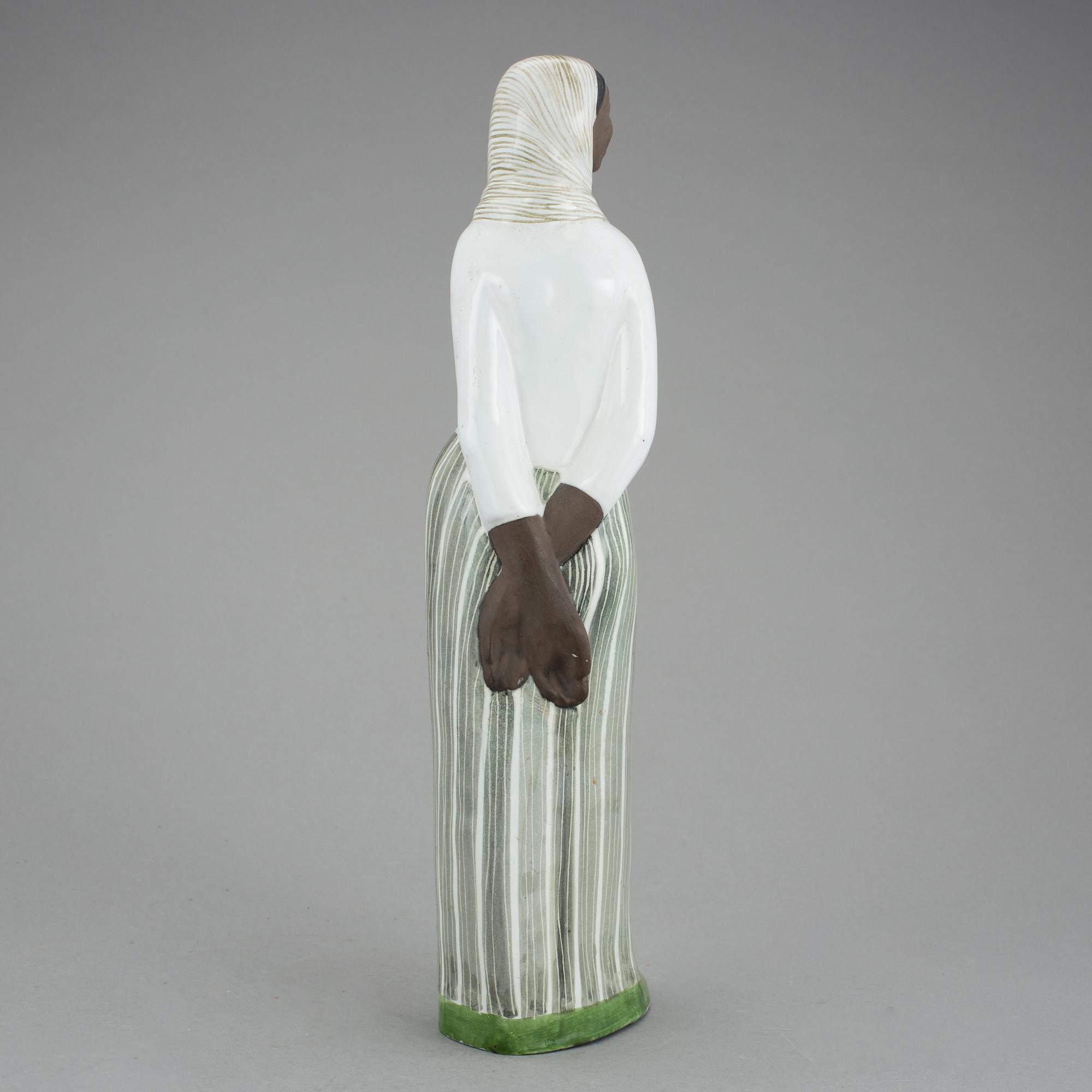 FIGURIN, keramik, Mari Simmulson, Uppsala Ekeby, 1950-tal.