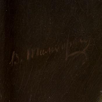 JEAN BAPTISTE GREUZE kopia efter, olja på duk. Bär otydl sign. 1800-tal.