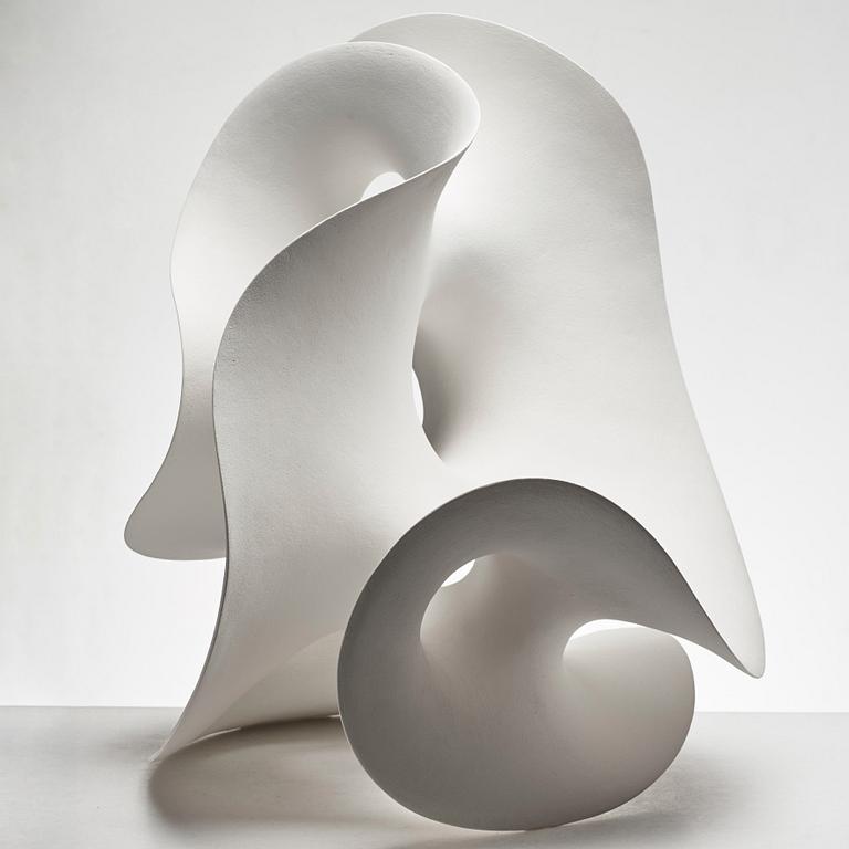 Eva Hild, a white stoneware sculpture, "Loop 649", Sweden 2005.